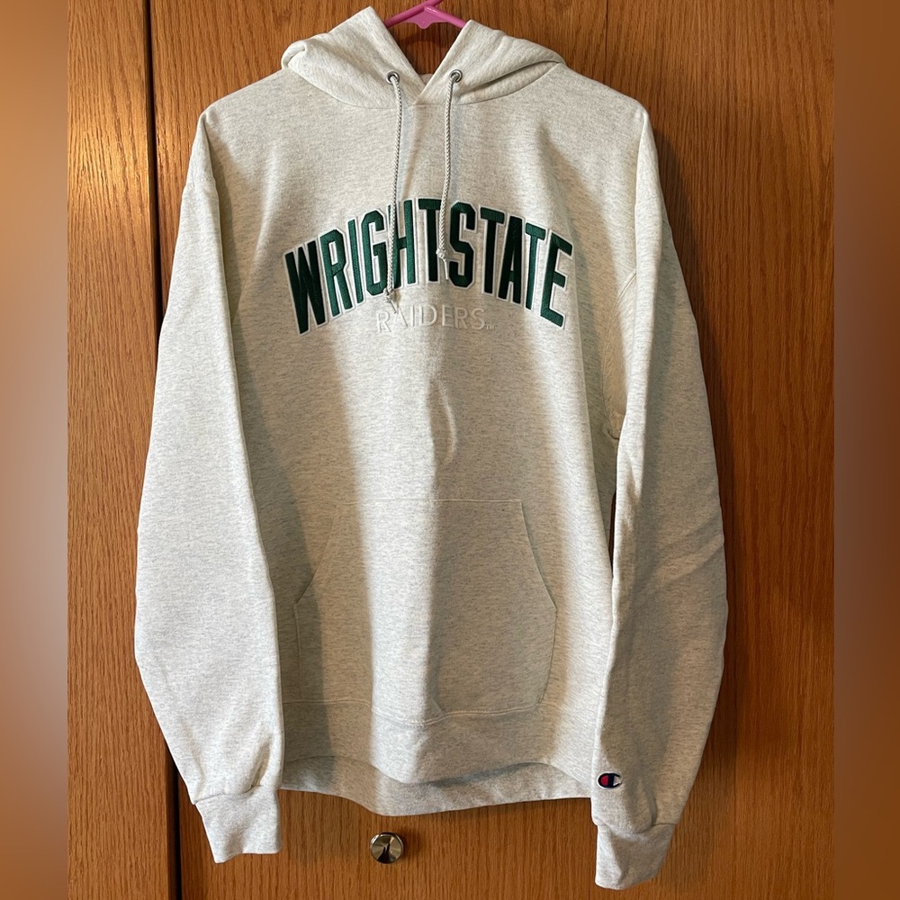 Champion Gray Wright State Hoodie